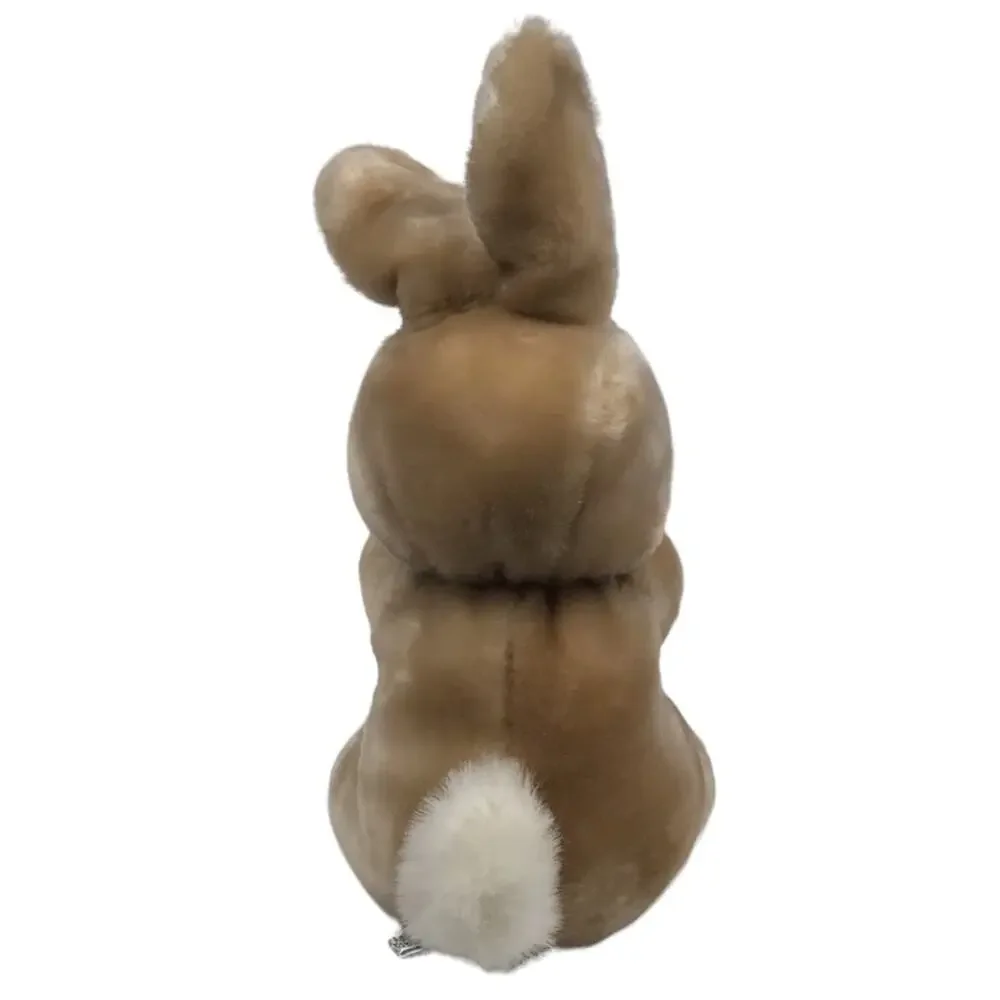 Vintage America Wego Bunny Rabbit Plush 13'' 1982 Tan White w/ Gold Bow